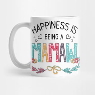 Happiness Is Being A Mamaw Wildflowers Valentines Mothers Day Mug